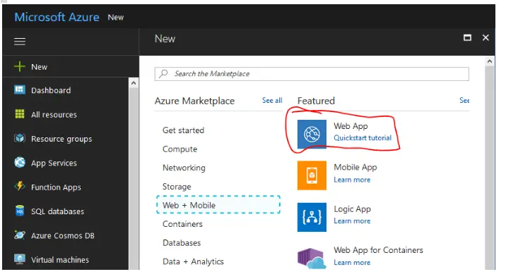 Creation of Web App