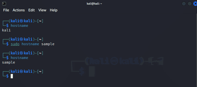 linux networking commands hostname