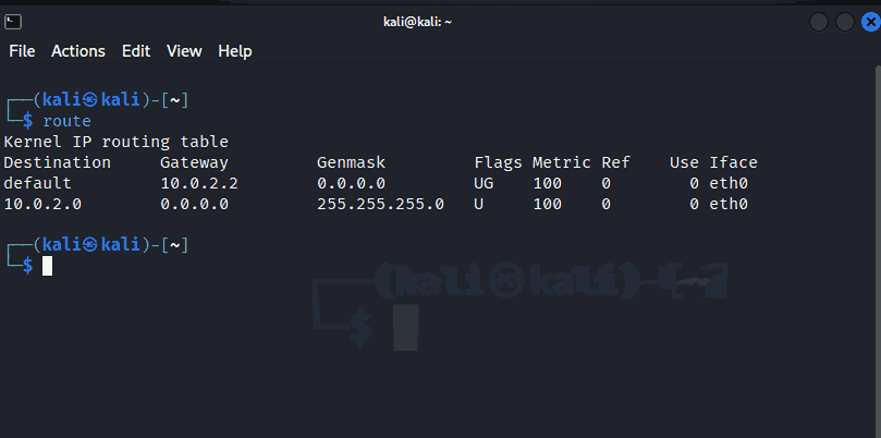 linux networking commands route
