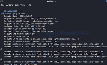 linux networking commands whois