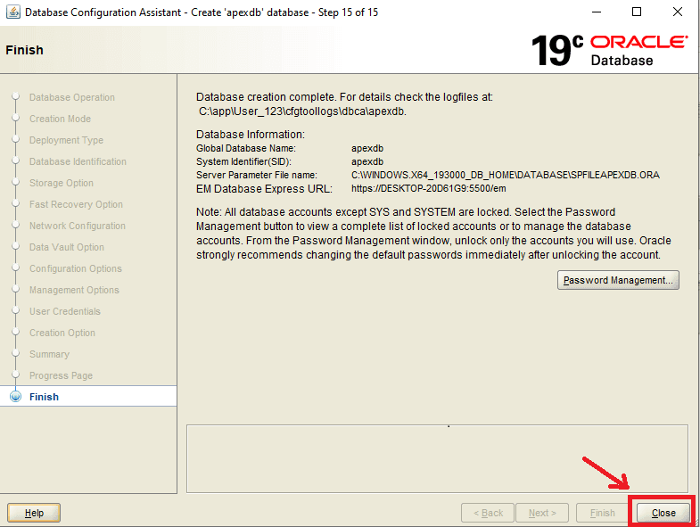 Oracle Apex Database Installation and Configuration 38
