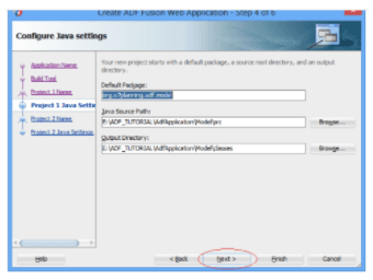 Configure java settings as ADF model